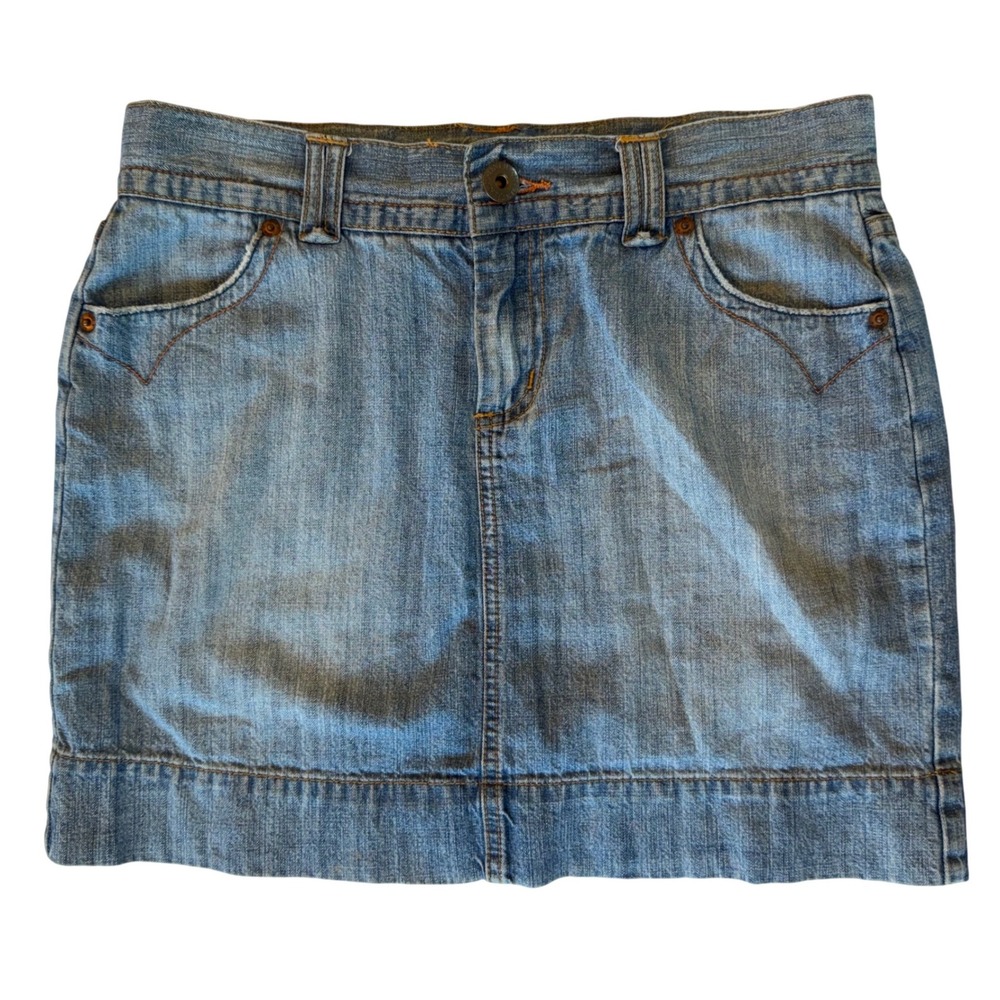 TINT Denim Mini Skirt Low Rise Women 4 Medium Blue Western Fall Collegiate